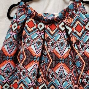 Alya skirt Multicolor geometric print  Casual Skirt M